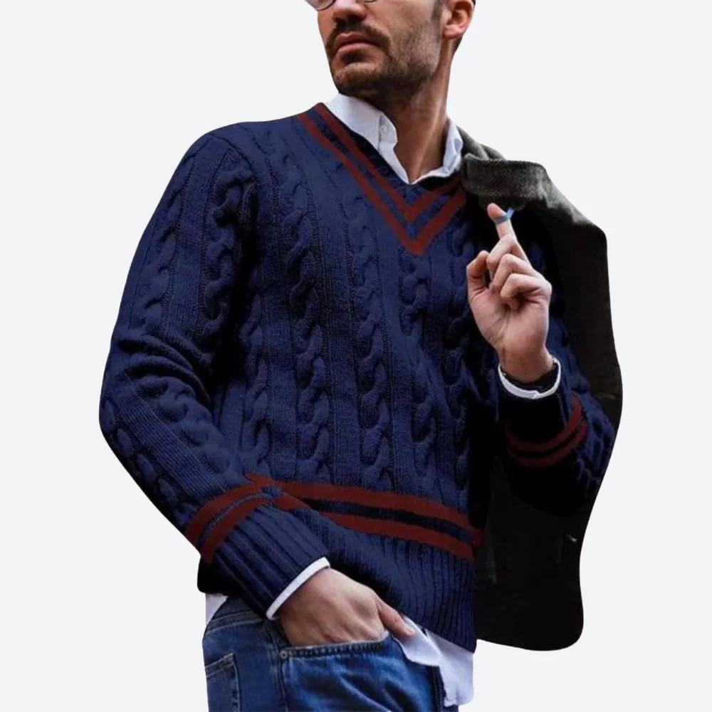 Heidi-Mode | V-Ausschnitt Pullover für Herren
