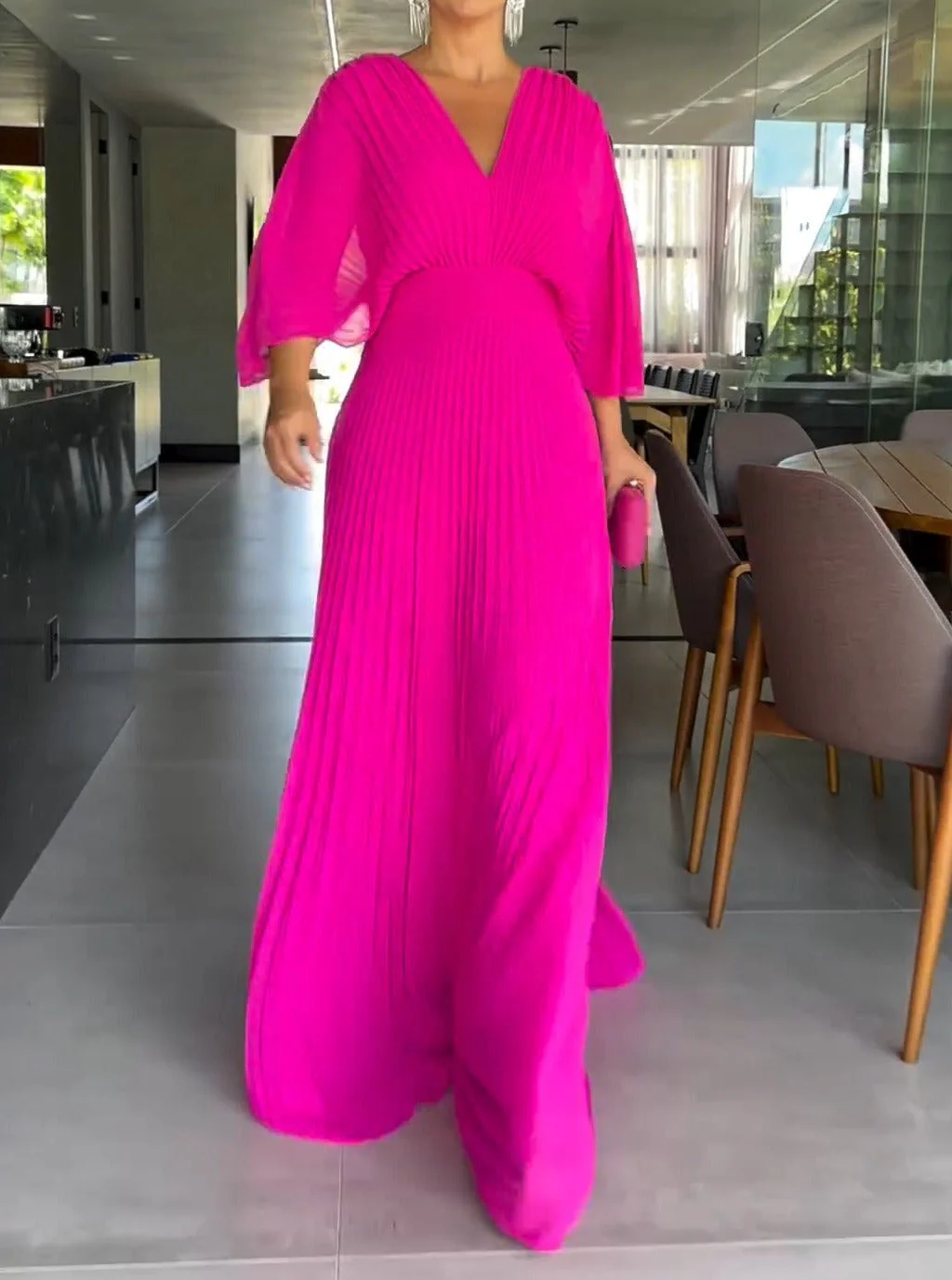 Heidi-Mode | Vibrantes Falten-Maxikleid - Image 2