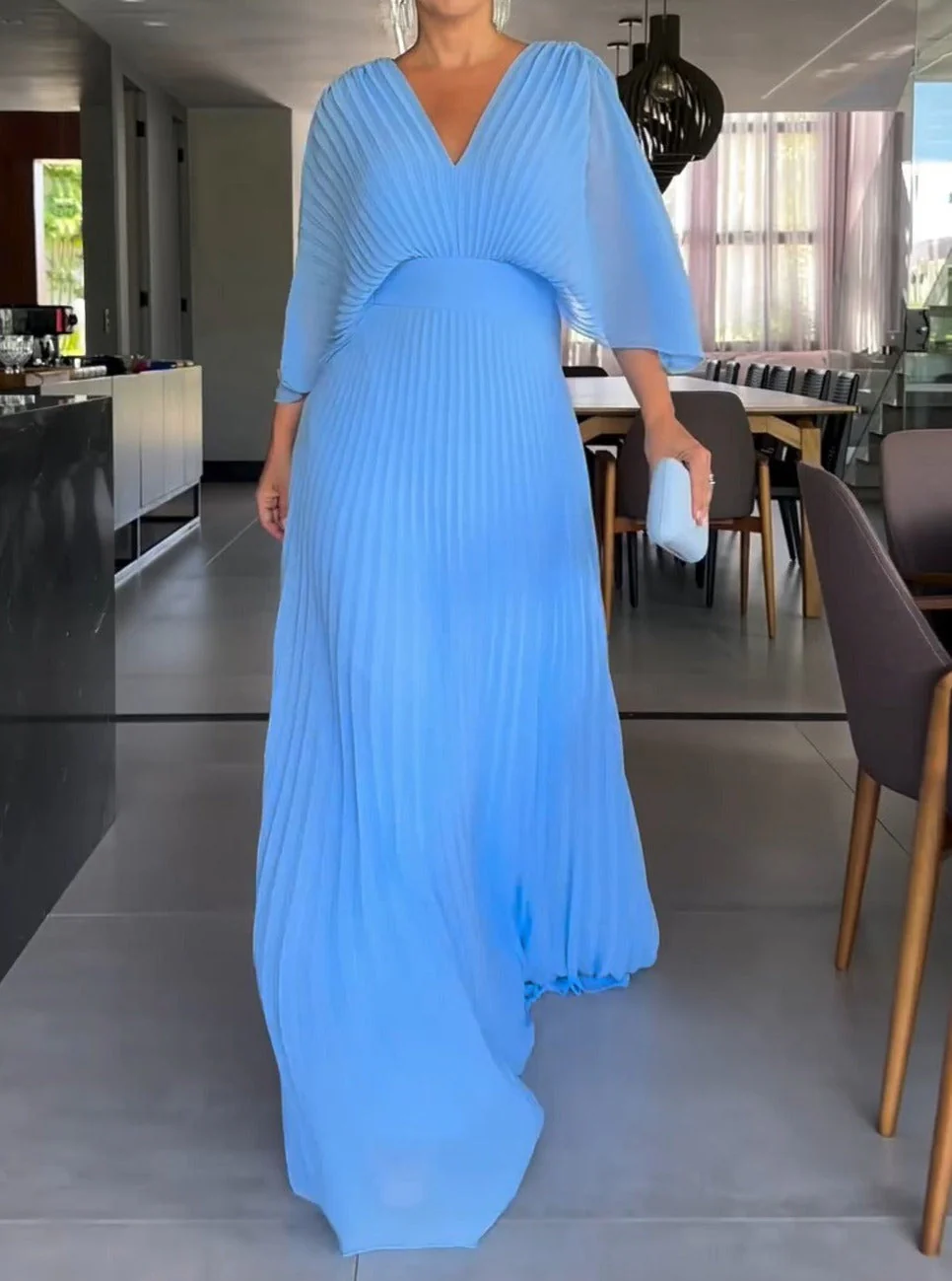 Heidi-Mode | Vibrantes Falten-Maxikleid - Image 3