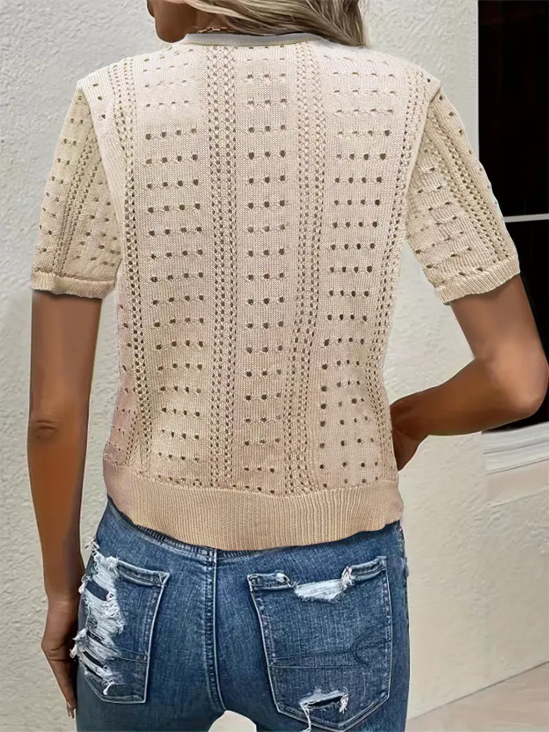 Heidi-Mode | Vielseitiger Komfort, Elegante Strickjacke mit V-Ausschnitt für Frauen - Image 3