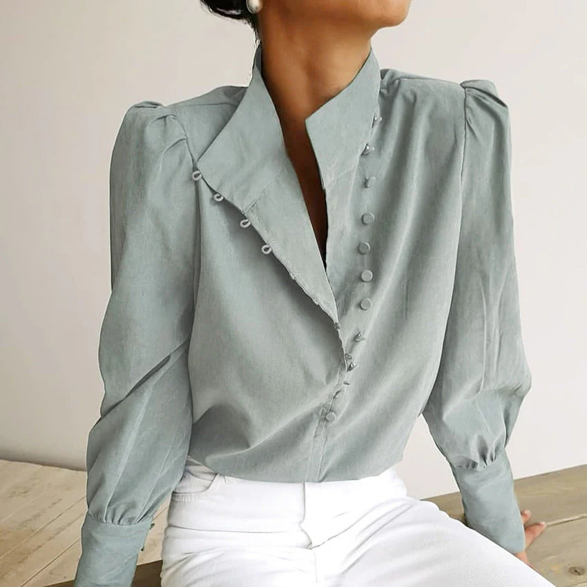 Heidi-Mode | Viktorianisch Inspirierte Bluse mit Hohem Kragen - Image 10
