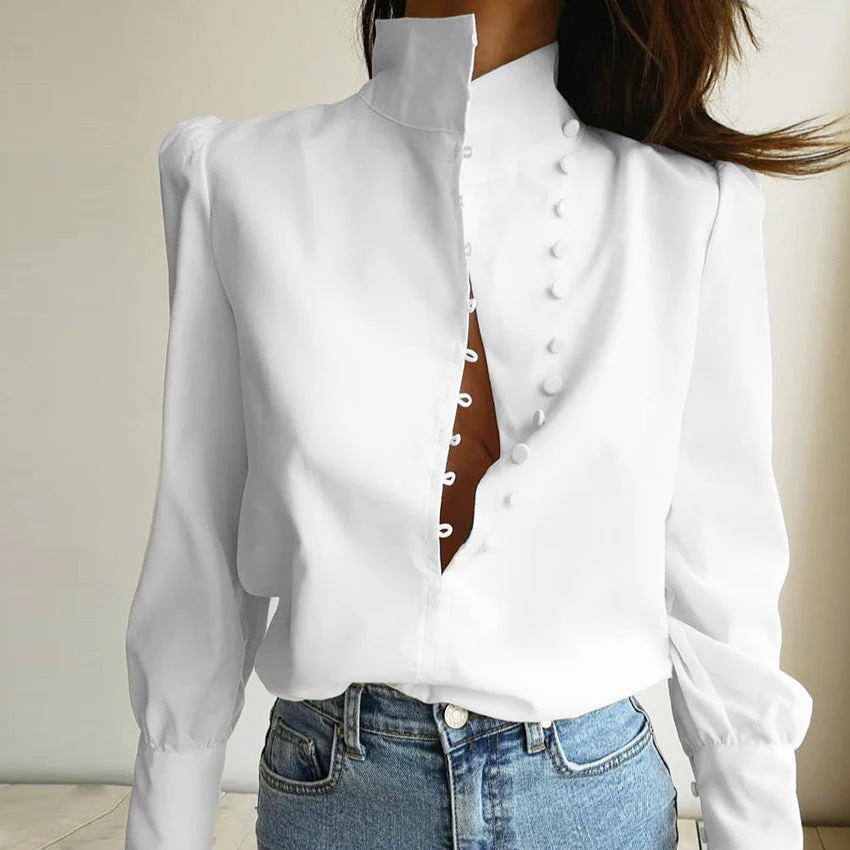 Heidi-Mode | Viktorianisch Inspirierte Bluse mit Hohem Kragen - Image 2