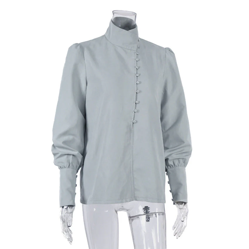 Heidi-Mode | Viktorianisch Inspirierte Bluse mit Hohem Kragen - Image 3