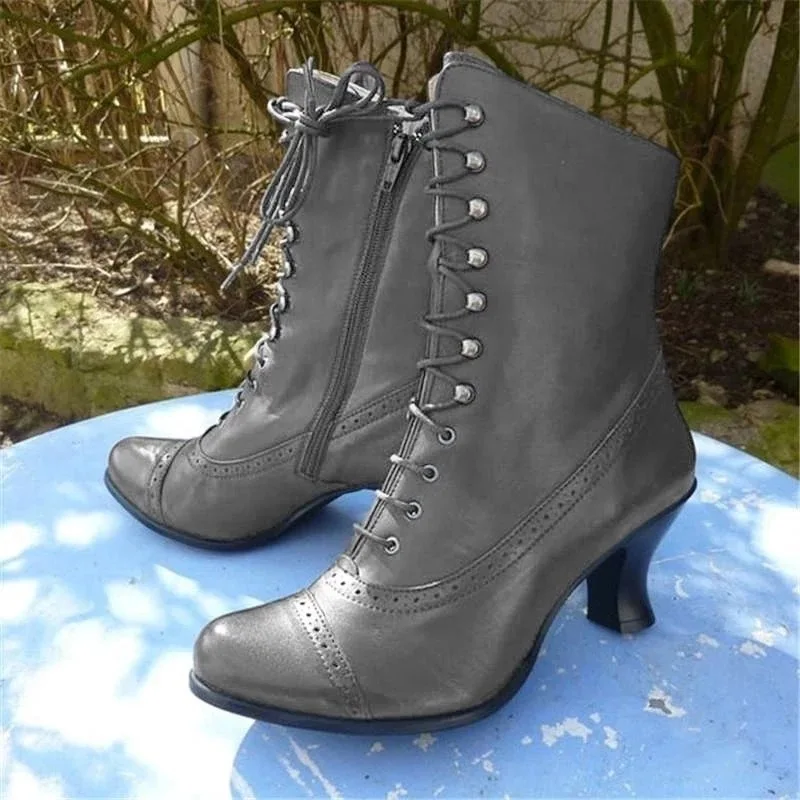 Heidi-Mode | Viktorianische Schnürstiefel mit Absatz - Image 2