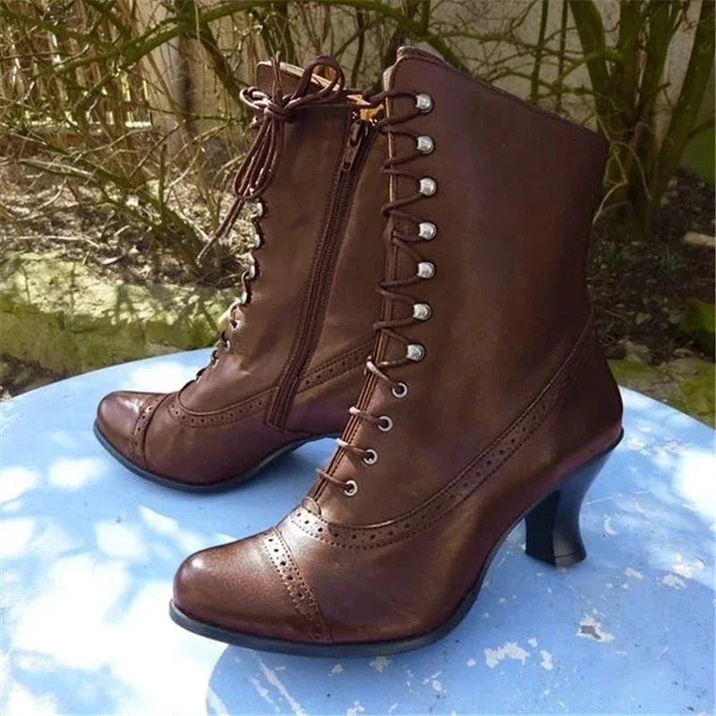 Heidi-Mode | Viktorianische Schnürstiefel mit Absatz - Image 3