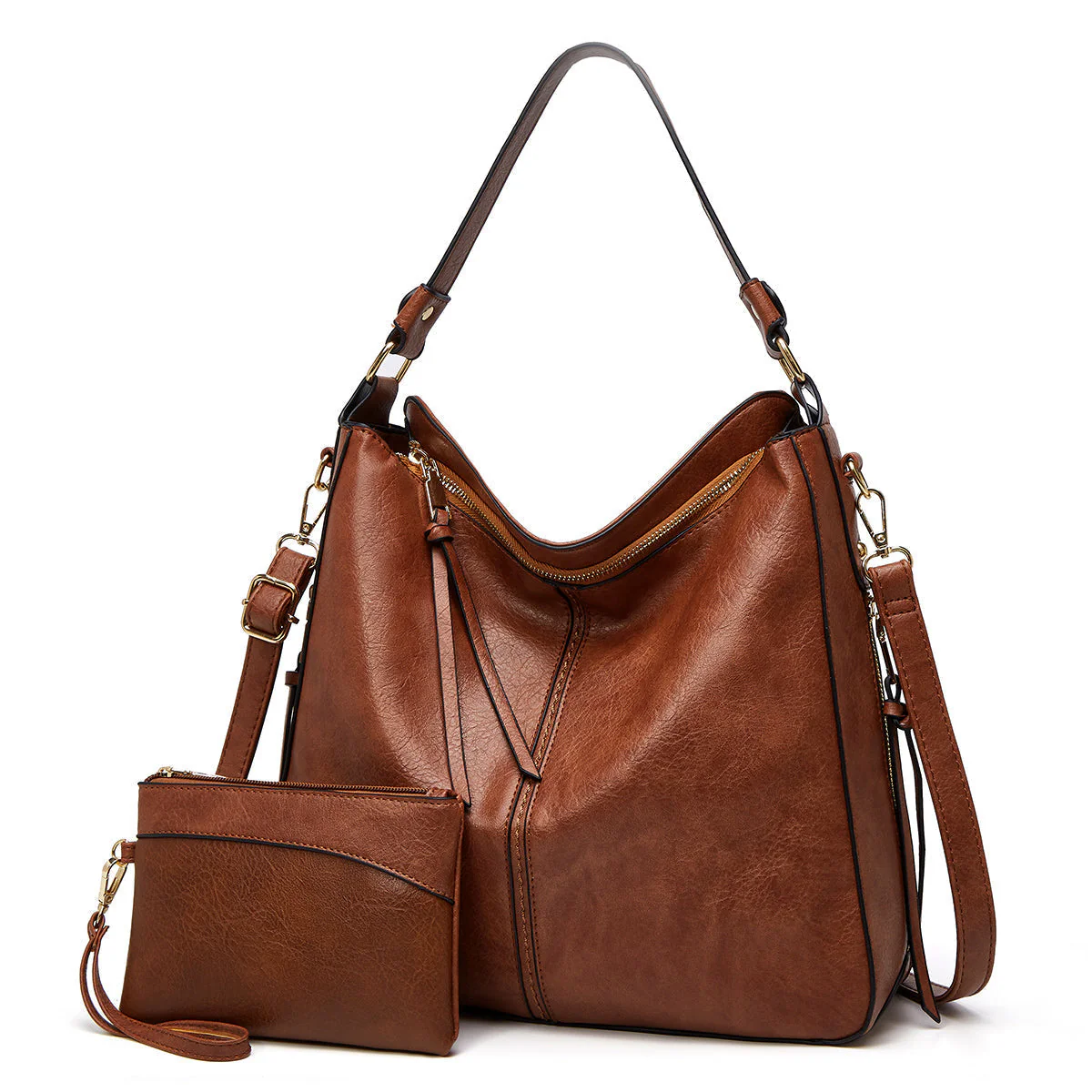 Heidi-Mode | Vintage-Inspirierte Leder Hobo-Tasche - Image 9