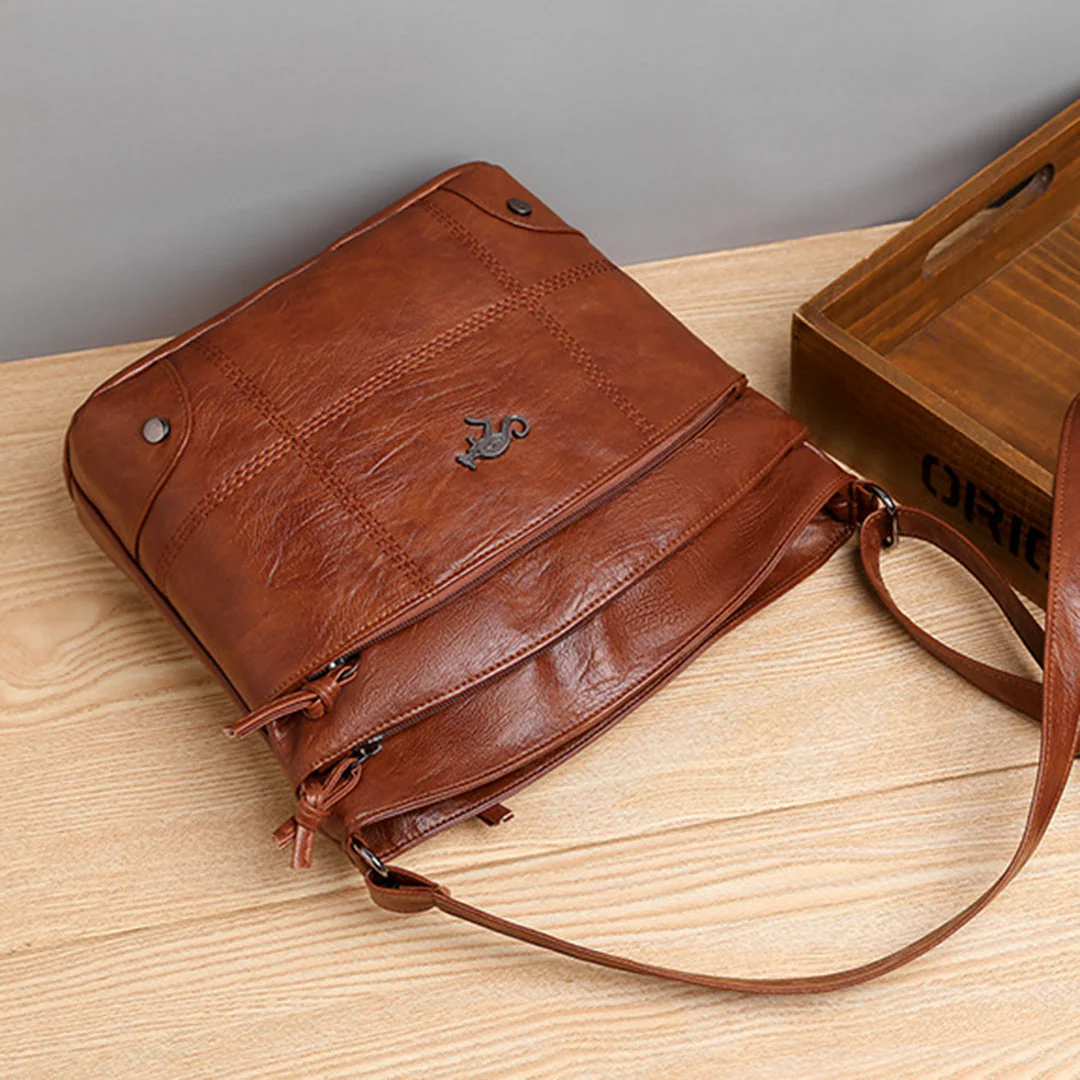 Heidi-Mode | Vintage Leder Umhängetasche für Damen - Image 3