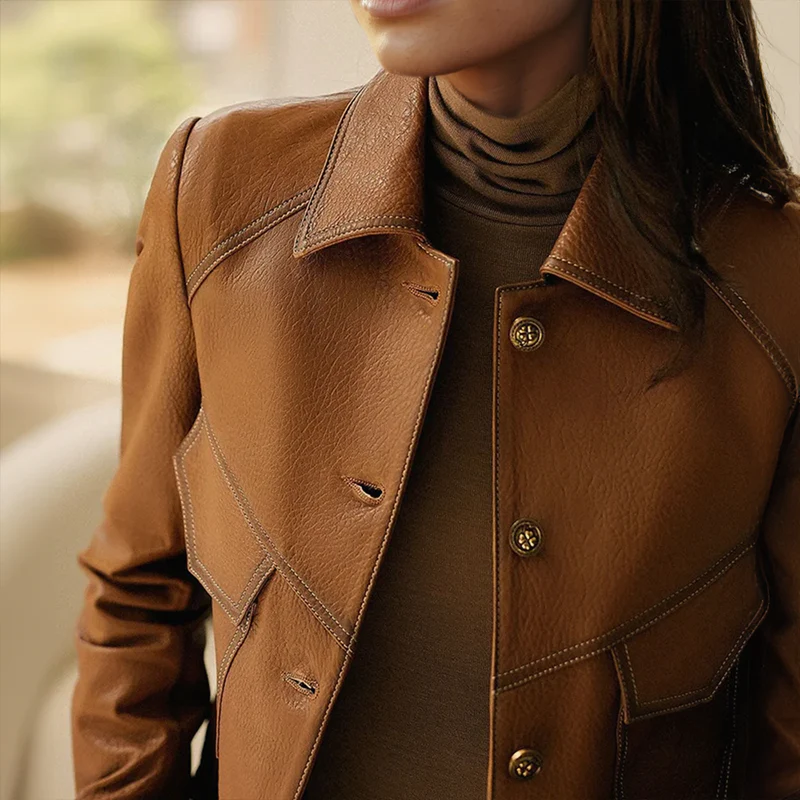 Heidi-Mode | Vintage Lederjacke für Frauen - Image 2