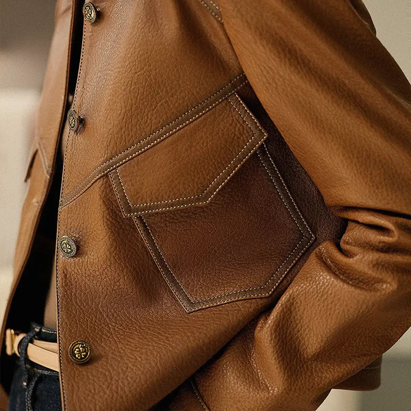 Heidi-Mode | Vintage Lederjacke für Frauen - Image 3