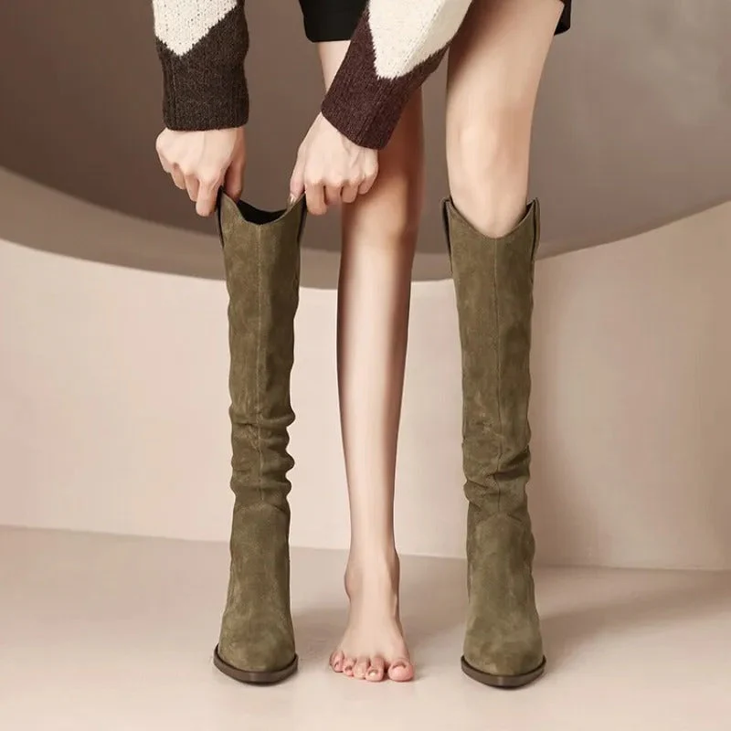 Heidi-Mode | Vintage-Stiefel Aus Wildleder mit Rüschen - Image 2