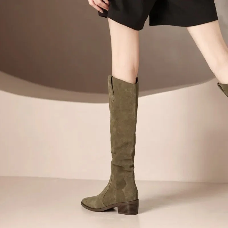 Heidi-Mode | Vintage-Stiefel Aus Wildleder mit Rüschen - Image 3