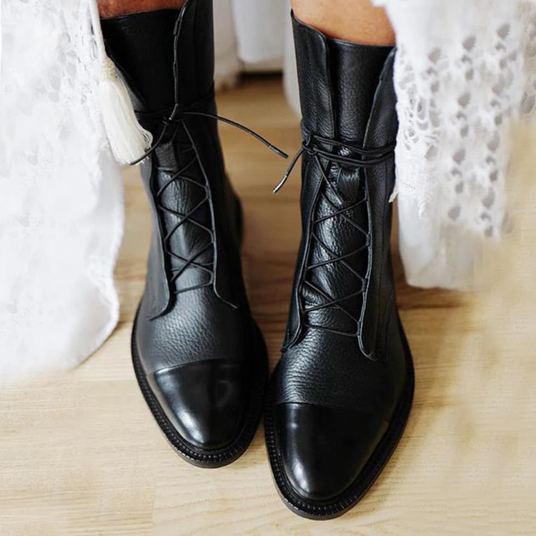 Heidi-Mode | Vintage-Stiefeletten mit Absatz für Damen - Image 11