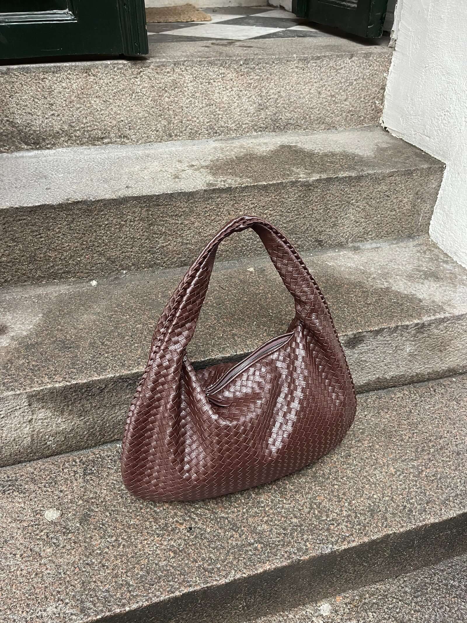 Heidi-Mode | Vintage Umhängetasche Damen Geflochtene Handtasche mit Reißverschluss Im Sale - Image 13