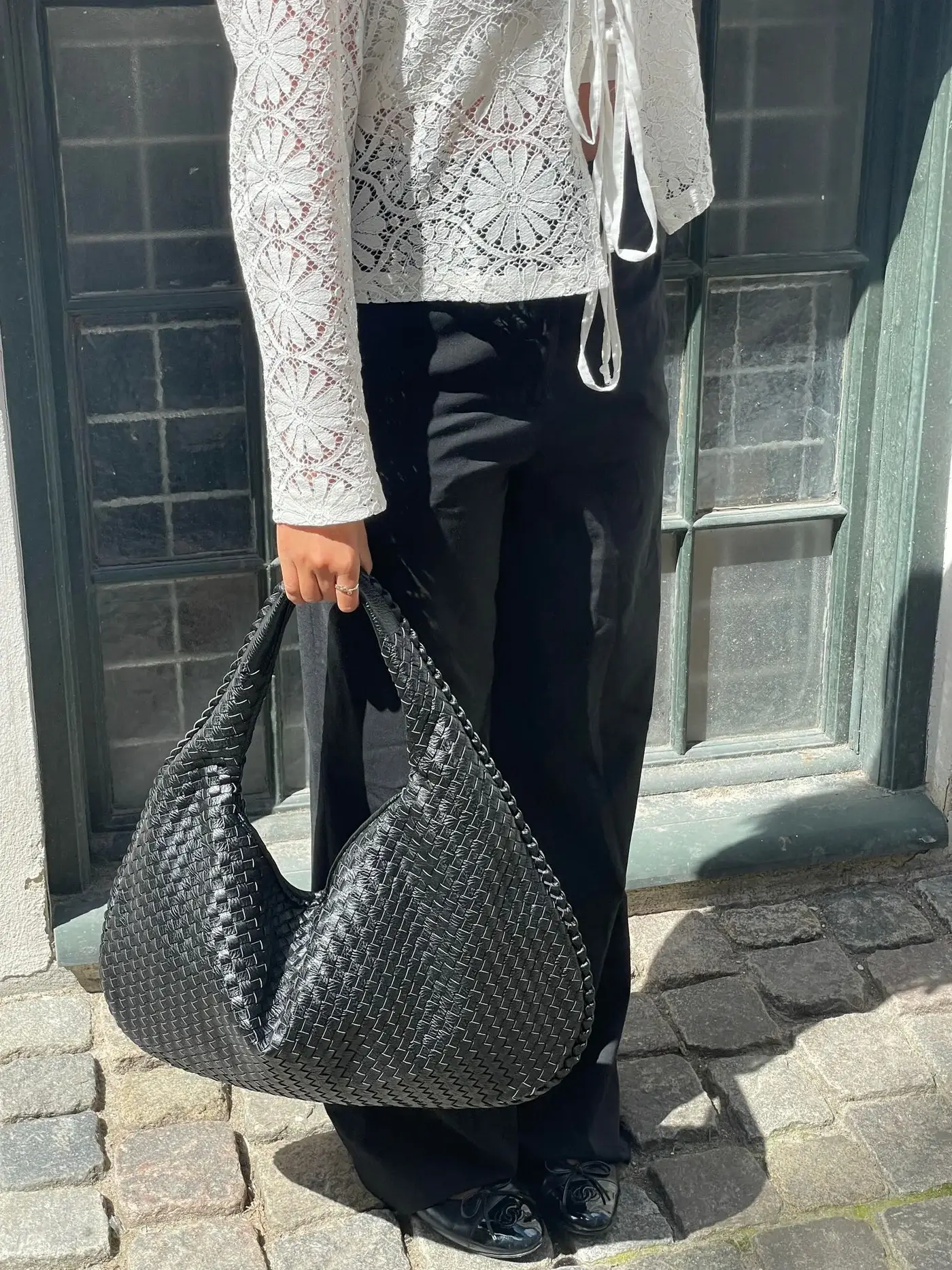 Heidi-Mode | Vintage Umhängetasche Damen Geflochtene Handtasche mit Reißverschluss Im Sale - Image 4