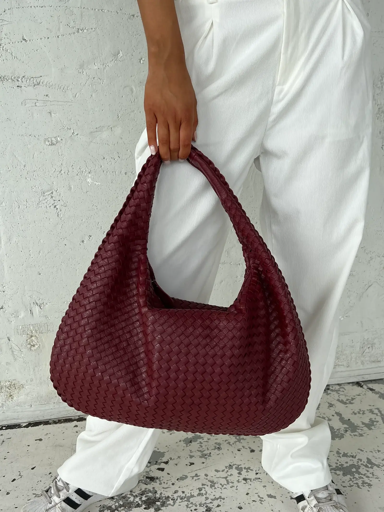 Heidi-Mode | Vintage Umhängetasche Damen Geflochtene Handtasche mit Reißverschluss Im Sale - Image 6