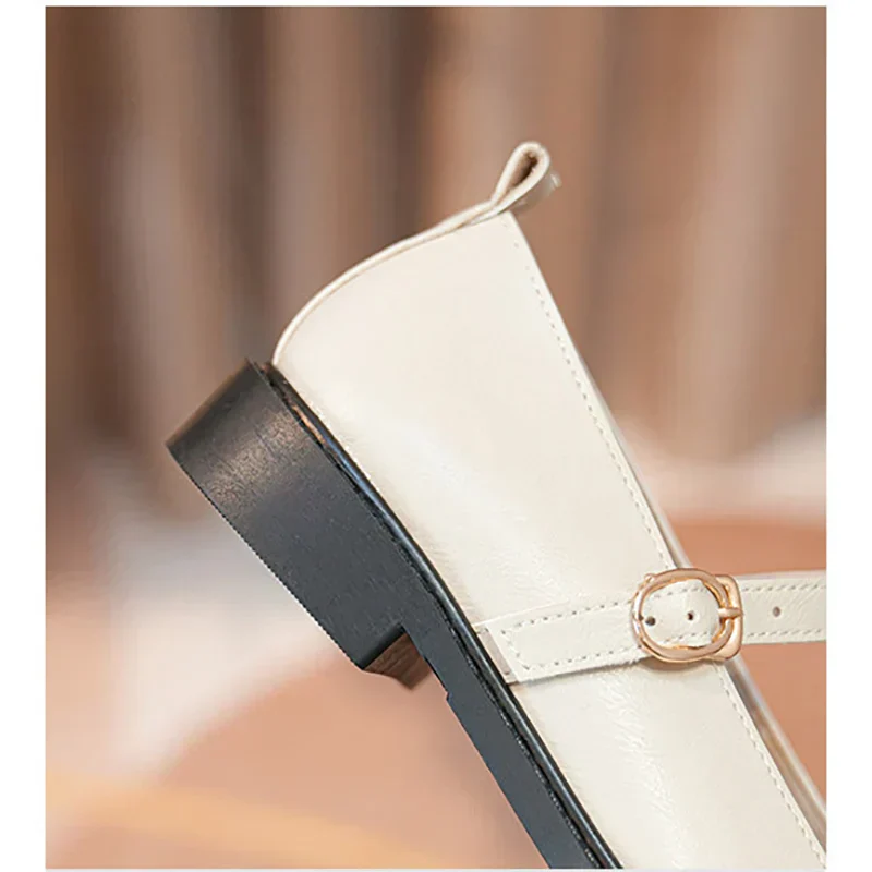 Heidi-Mode | Frühling und Herbst Damen Leder Schuhe Frauen Lässige Schuhe Mode Flache Loafers Britischer Stil Büro und Bankett - Image 3
