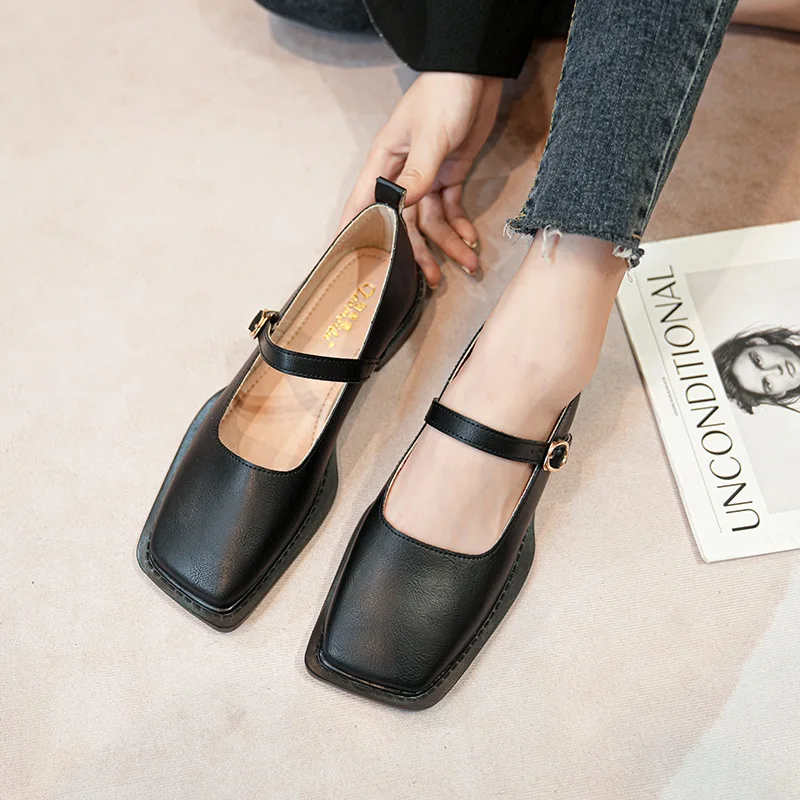 Heidi-Mode | Frühling und Herbst Damen Leder Schuhe Frauen Lässige Schuhe Mode Flache Loafers Britischer Stil Büro und Bankett - Image 7