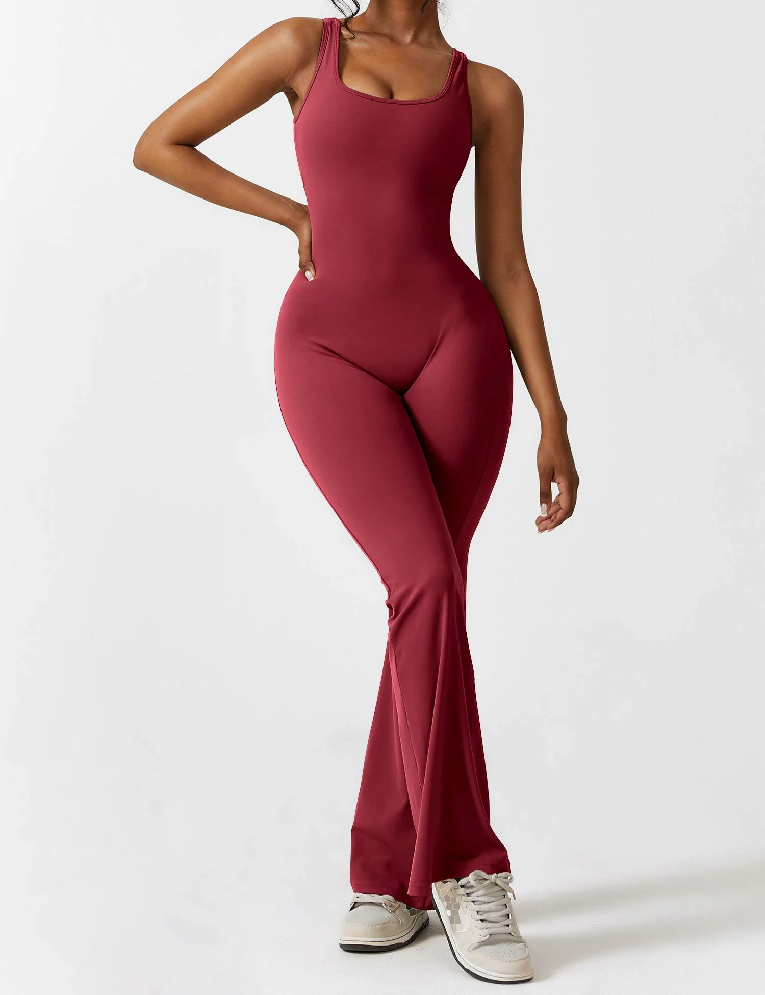 Heidi-Mode | V-Rücken Auslaufender Jumpsuit - Image 21
