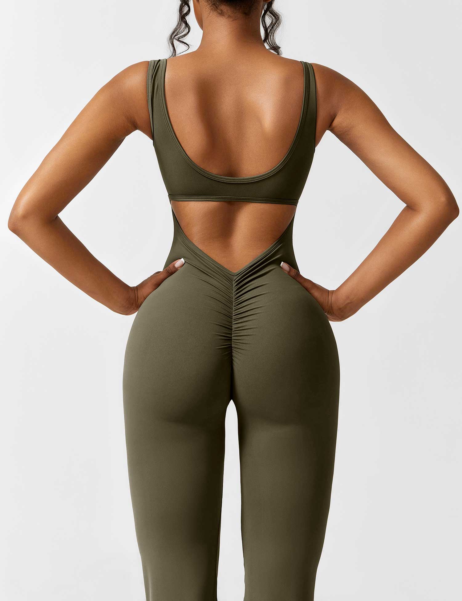 Heidi-Mode | V-Rücken Auslaufender Jumpsuit - Image 29