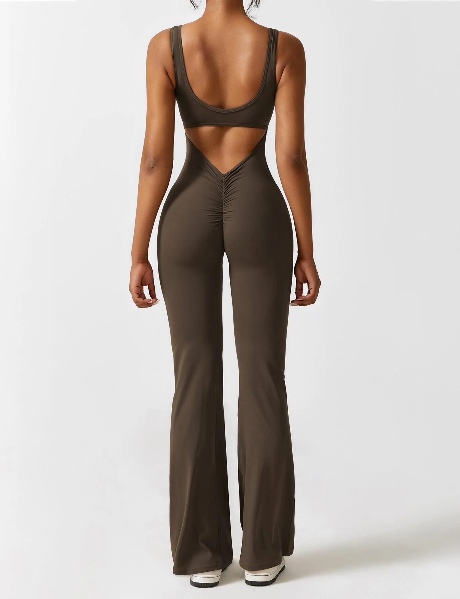 Heidi-Mode | V-Rücken Auslaufender Jumpsuit - Image 42