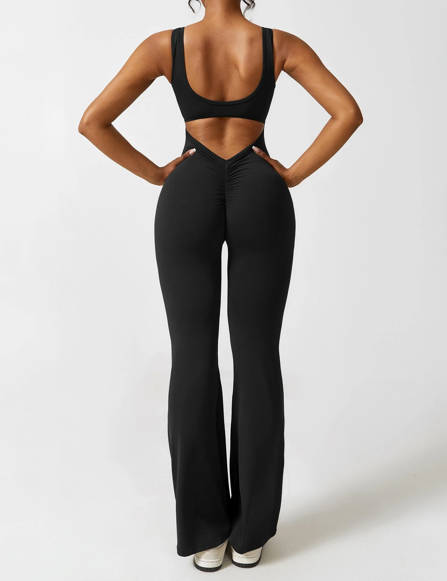 Heidi-Mode | V-Rücken Auslaufender Jumpsuit - Image 43