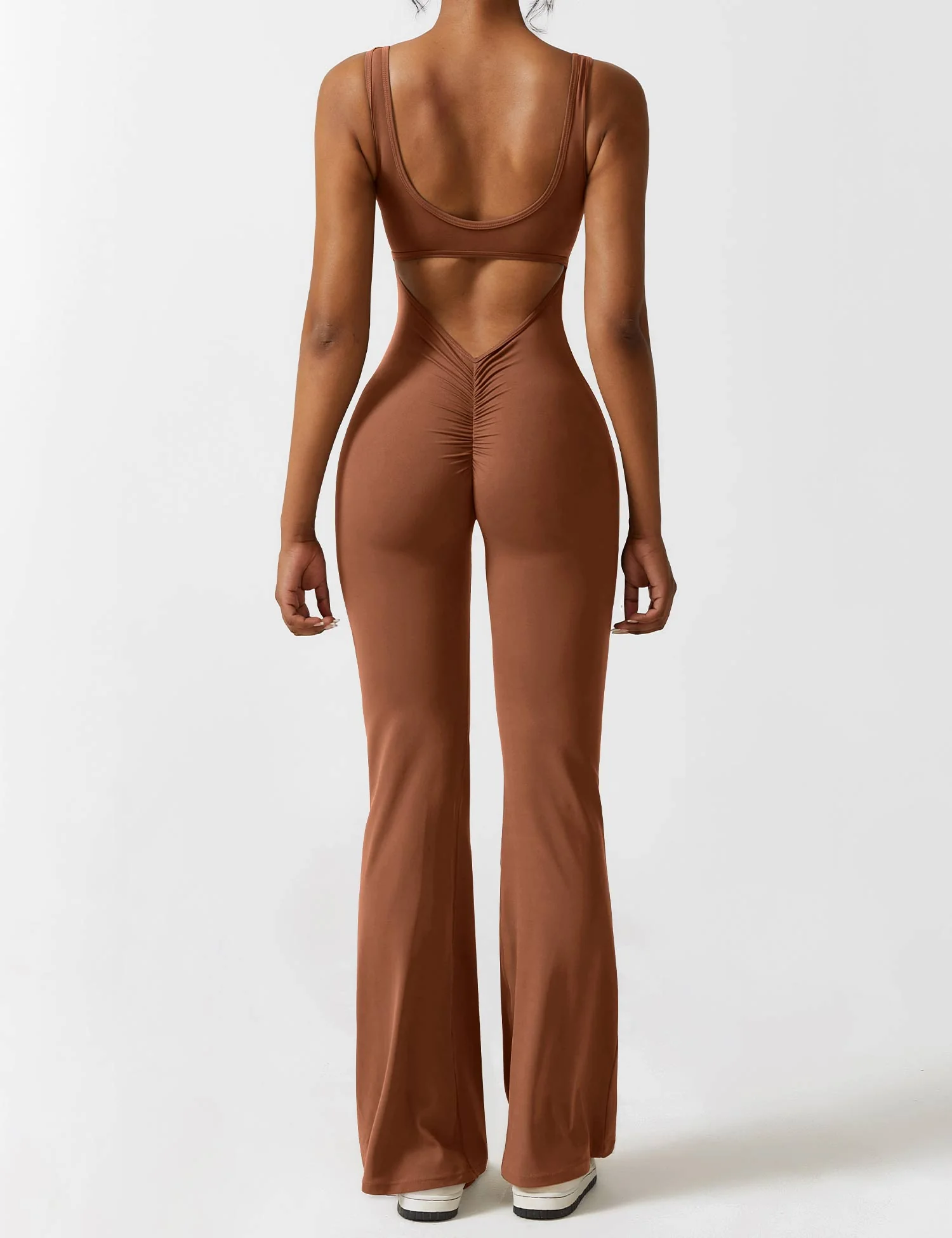 Heidi-Mode | V-Rücken Auslaufender Jumpsuit - Image 47