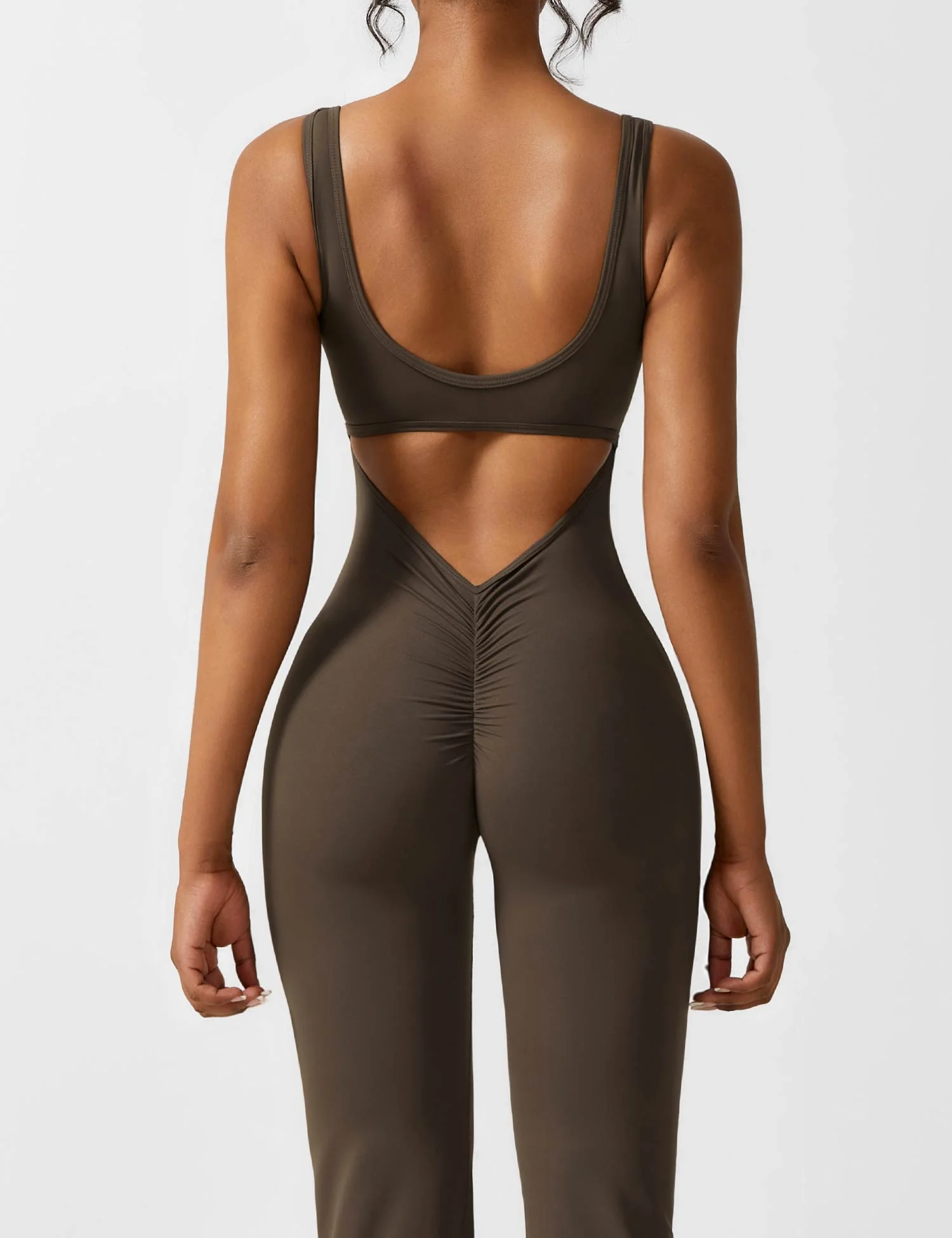 Heidi-Mode | V-Rücken Auslaufender Jumpsuit - Image 9