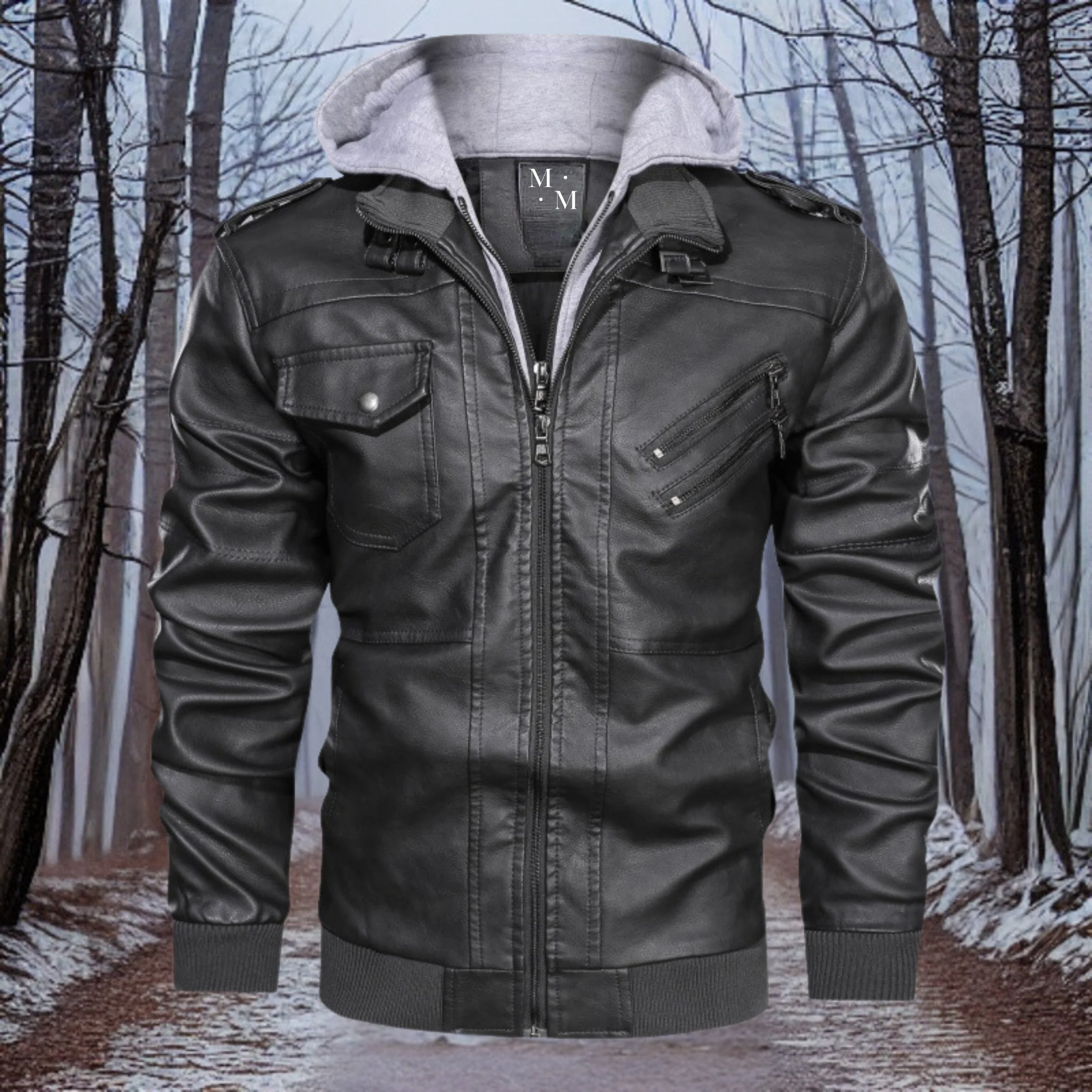 Heidi-Mode | Warme Lederjacke mit Kapuze - Image 2