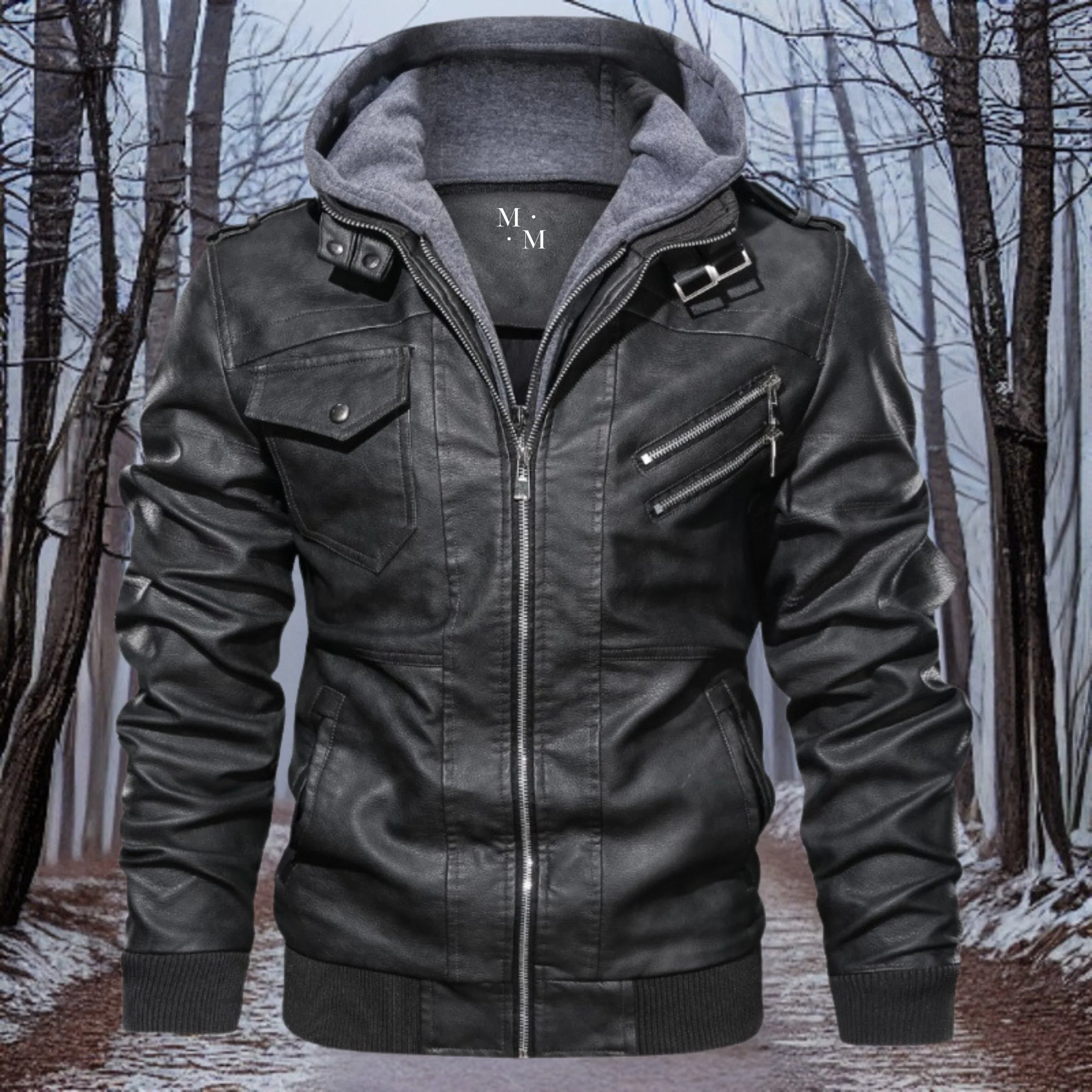 Heidi-Mode | Warme Lederjacke mit Kapuze - Image 3