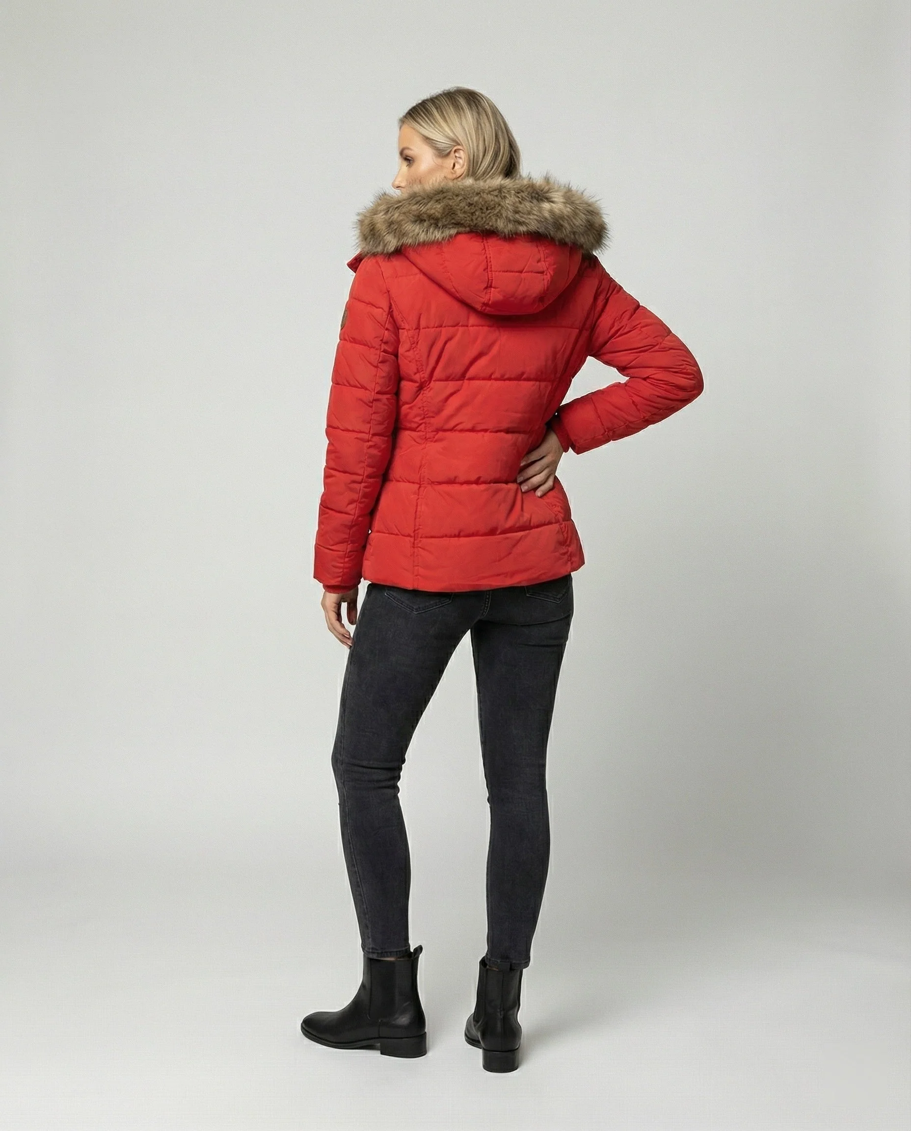 Heidi-Mode | Modische Winterjacke, Warm Gefüttert mit Kapuze - Image 4