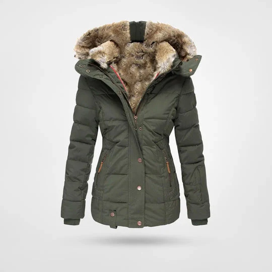 Heidi-Mode | Modische Winterjacke, Warm Gefüttert mit Kapuze - Image 6