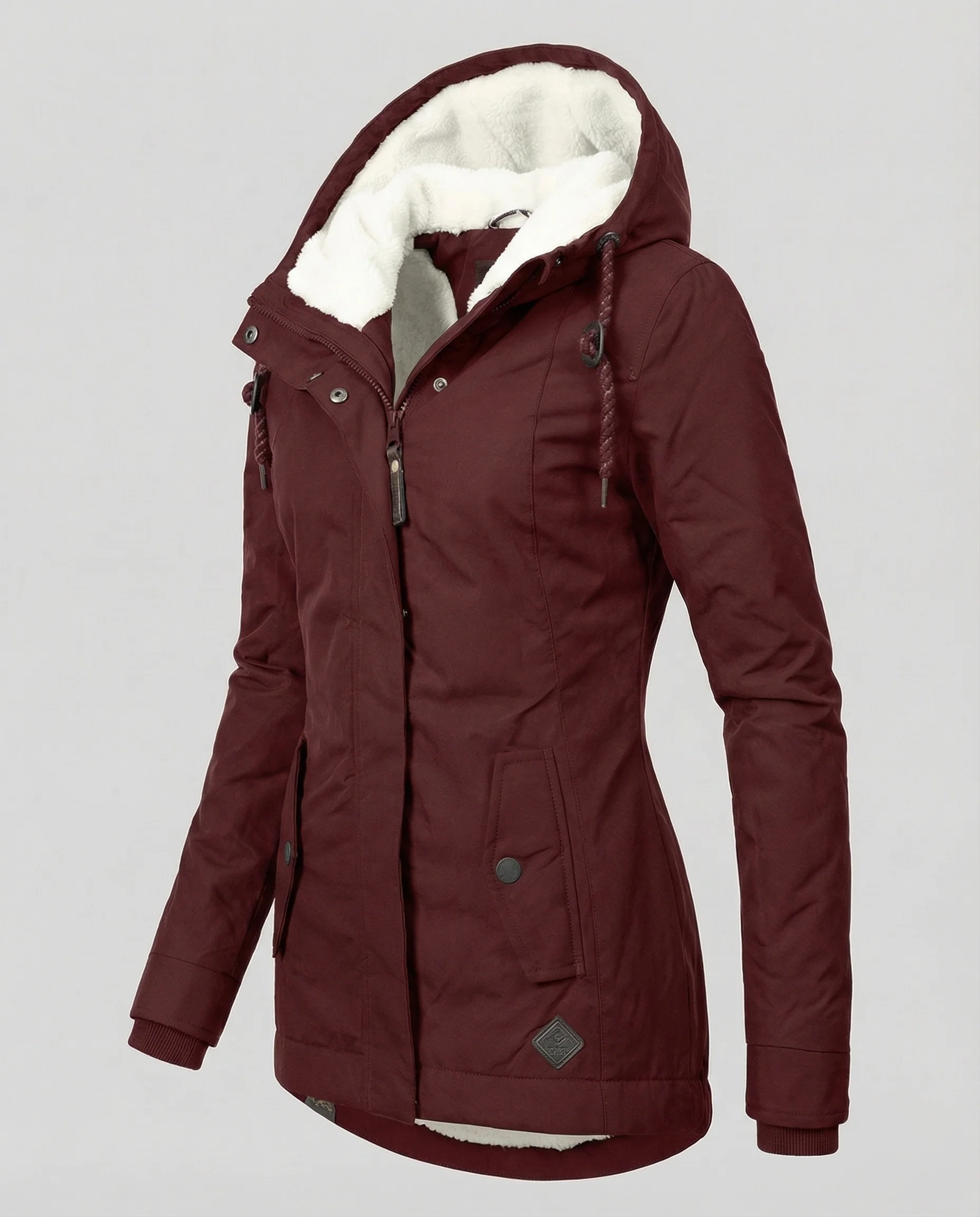 Damen Mittellange Winterjacke mit Kapuze & Wattierter Fütterung | Heidi-Mode - Image 10