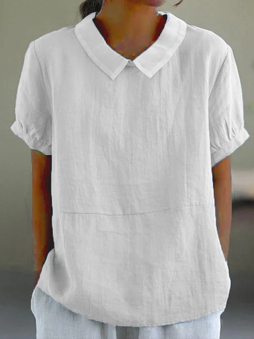 Heidi-Mode | Weiche Baumwoll Leinen Bluse für Damen - Image 2