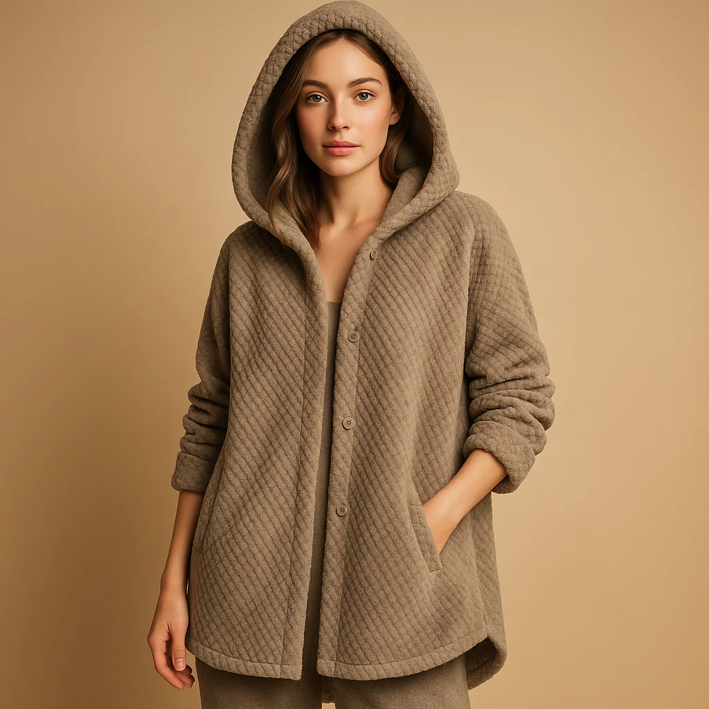 Heidi-Mode | Weiche Damen Teddyjacke mit Kapuze - Image 6