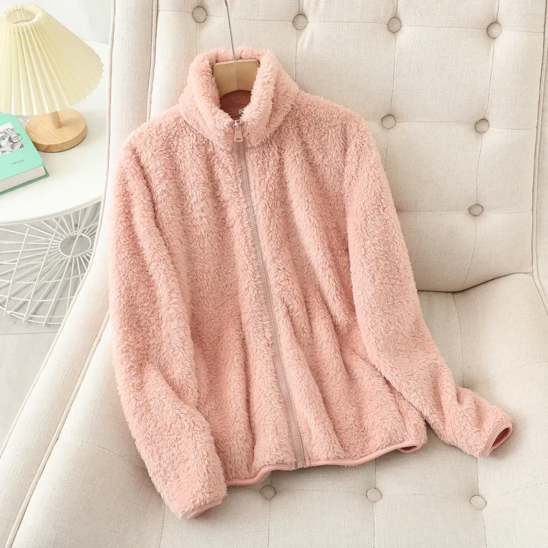 Heidi-Mode | Weiche Damen Teddyjacke mit Reißverschluss und Hohem Kragen - Image 5