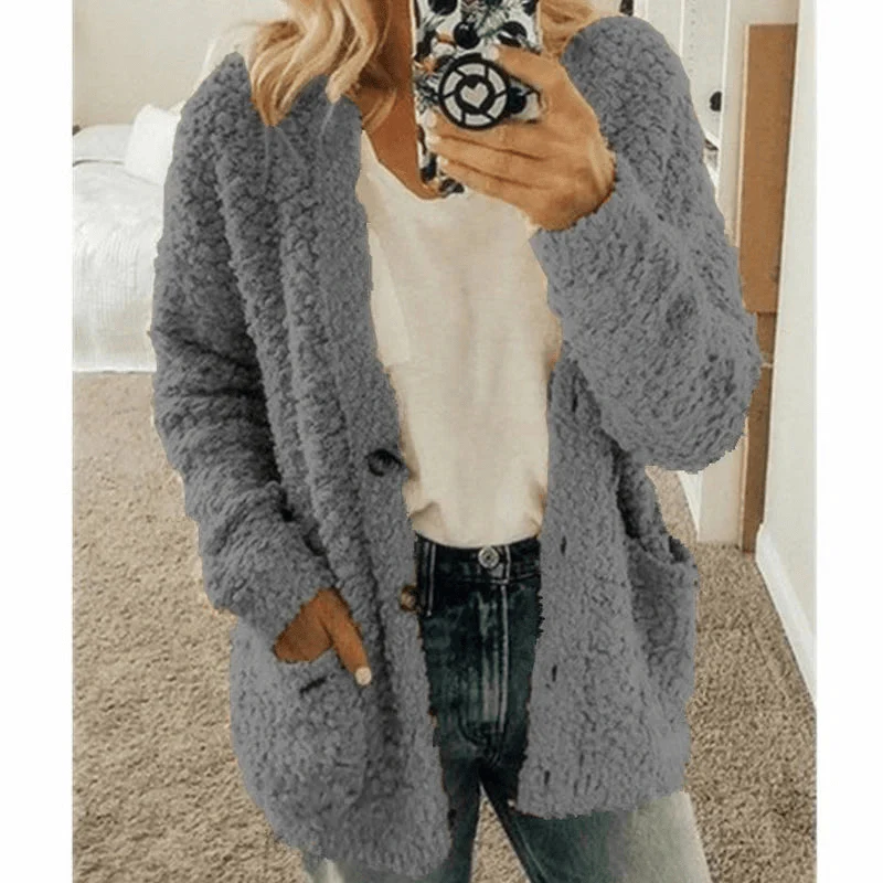 Heidi-Mode | Weicher Strickjacke Warmer Damenpullover Flauschiges Design - Image 3