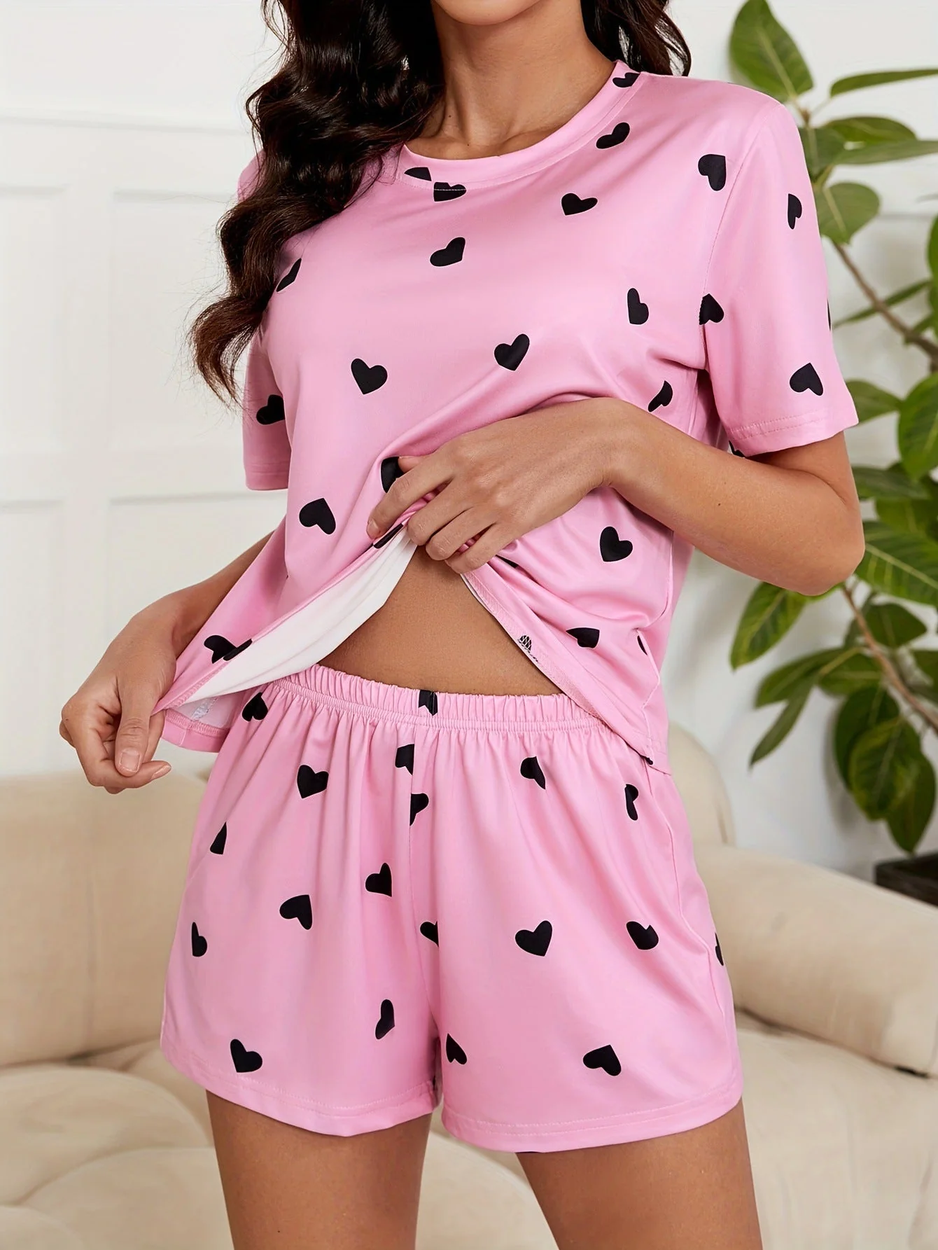 Heidi-Mode | Weiches Kurzarmshorts-Pyjama-Set - Image 7