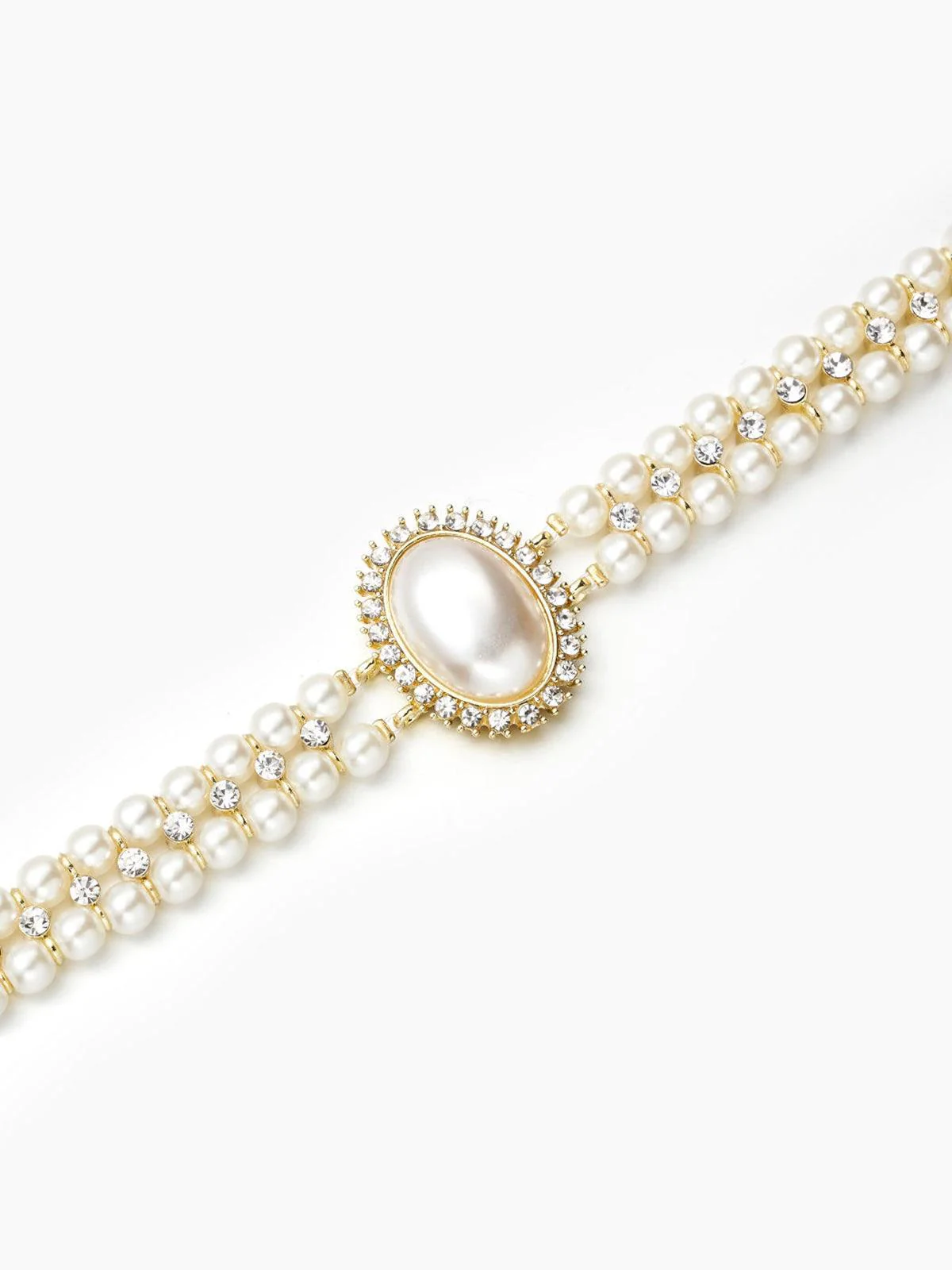 Heidi-Mode | Weinlese Doppel Layer Choker Halskette mit Perlen - Image 2