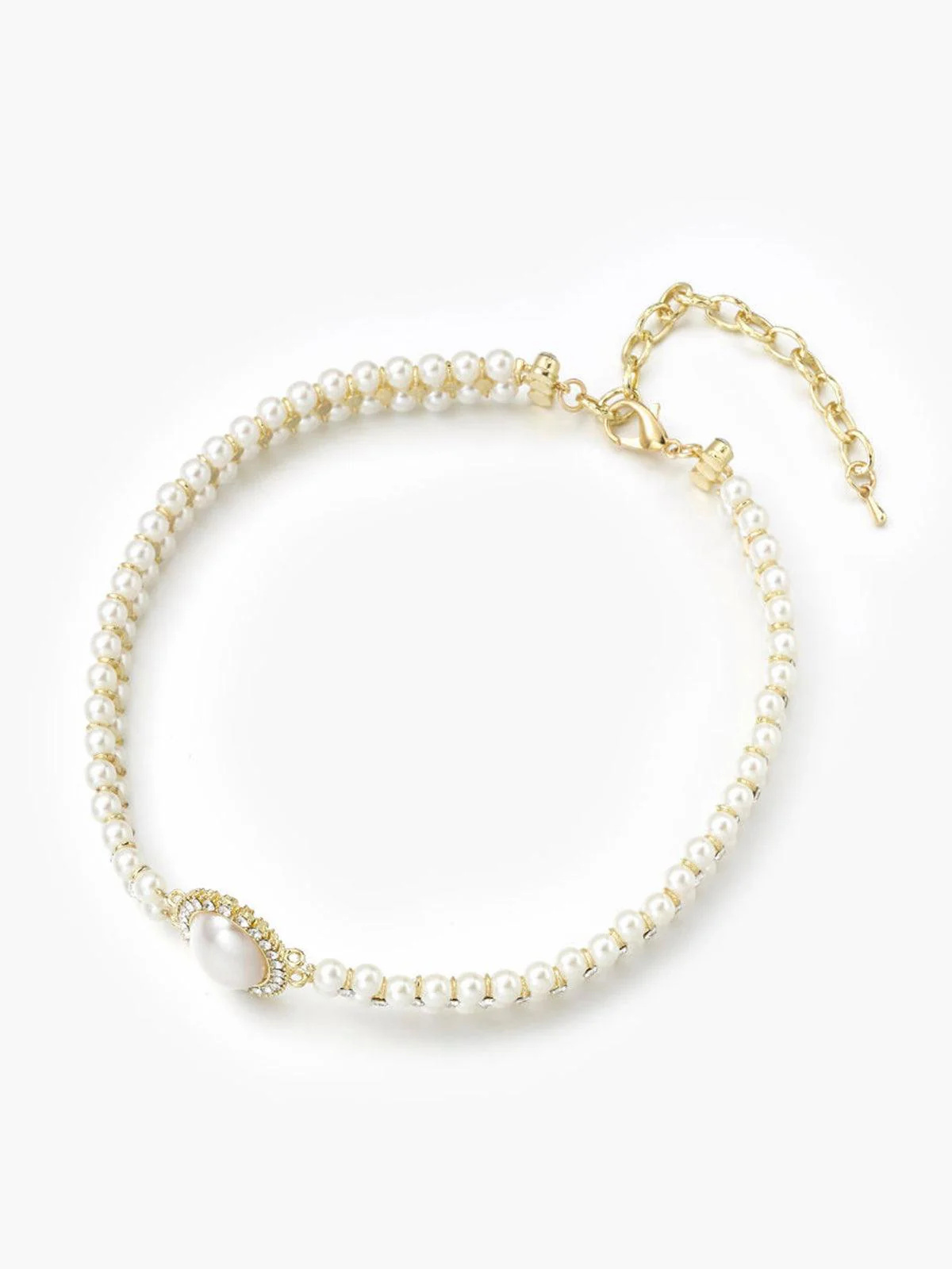 Heidi-Mode | Weinlese Doppel Layer Choker Halskette mit Perlen - Image 3