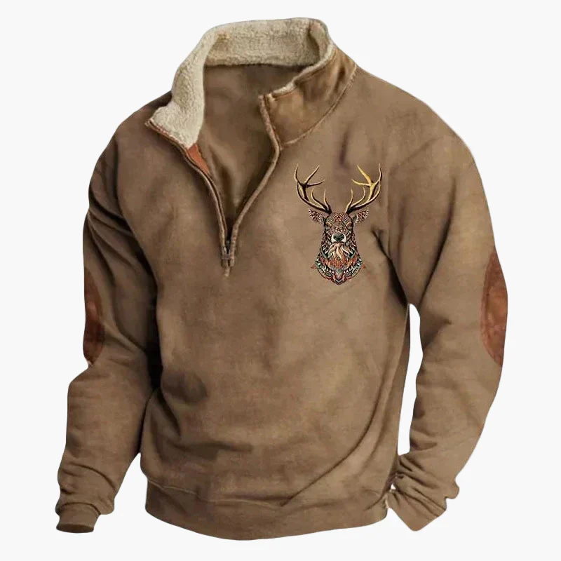 Heidi-Mode | Western Style Pullover mit Azteken-Muster und Longhorn-Motiv - Bequemer Freizeit-Sweater für Outdoor & Alltag - Image 14