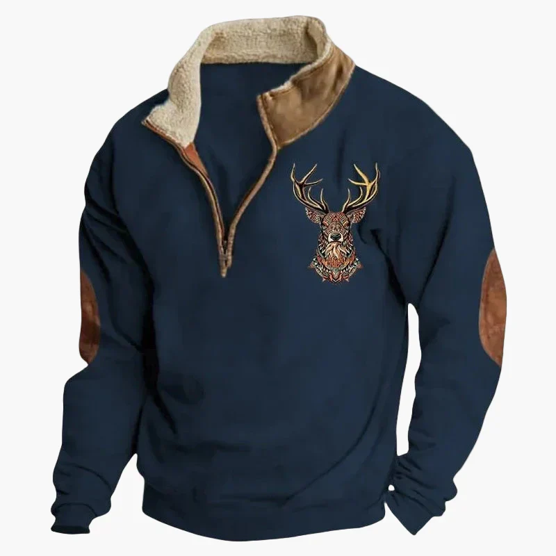 Heidi-Mode | Western Style Pullover mit Azteken-Muster und Longhorn-Motiv - Bequemer Freizeit-Sweater für Outdoor & Alltag - Image 16