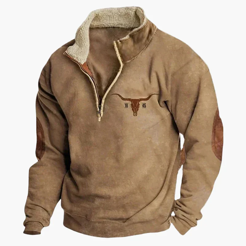Heidi-Mode | Western Style Pullover mit Azteken-Muster und Longhorn-Motiv - Bequemer Freizeit-Sweater für Outdoor & Alltag - Image 7