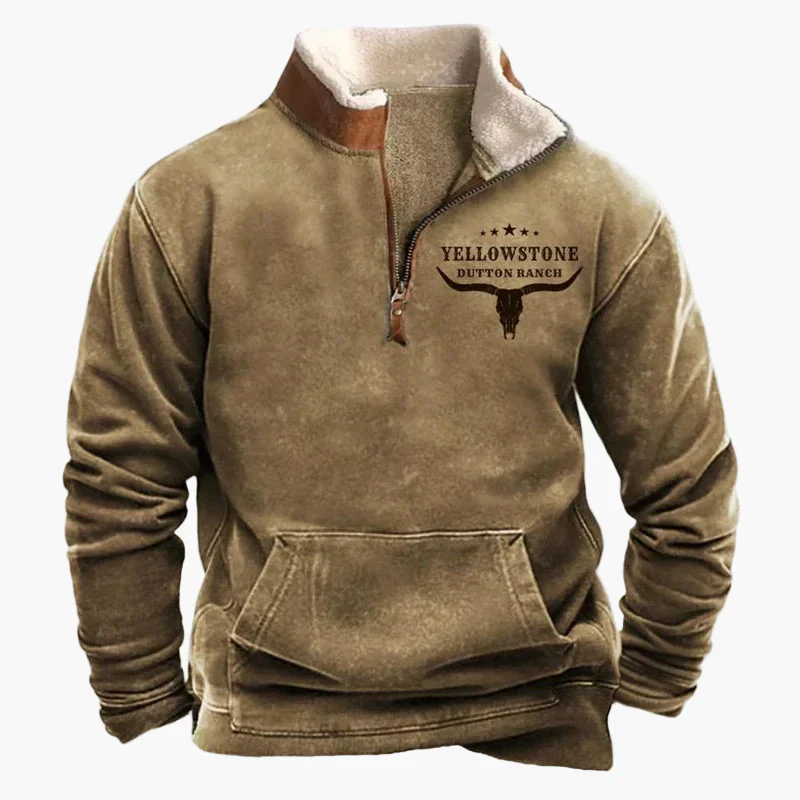 Heidi-Mode | Western Style Pullover mit Azteken-Muster und Longhorn-Motiv - Bequemer Freizeit-Sweater für Outdoor & Alltag - Image 9