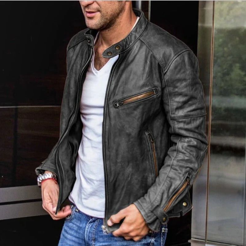 Heidi-Mode | Wetterfeste, Vielseitige Lederjacke für Männer - Image 2