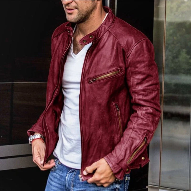 Heidi-Mode | Wetterfeste, Vielseitige Lederjacke für Männer - Image 4