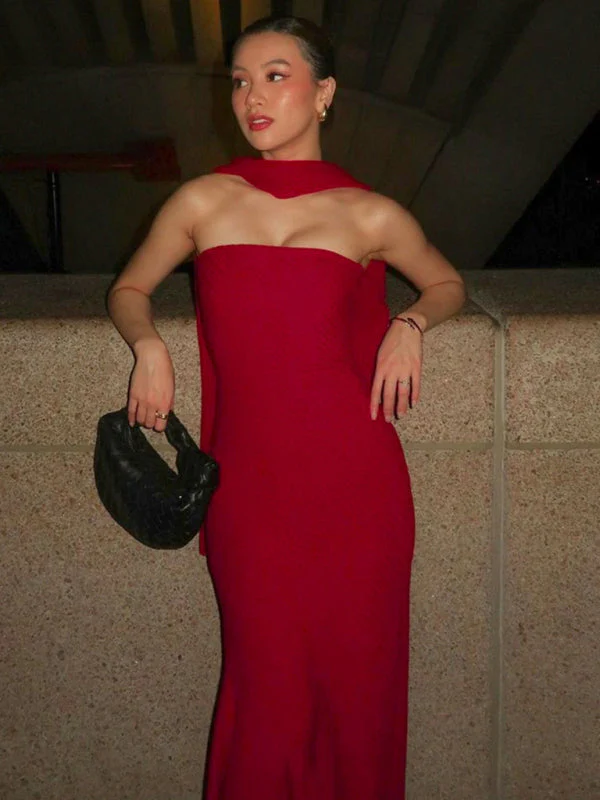 Heidi-Mode | Wickelsaum Schal Kleid - Image 4