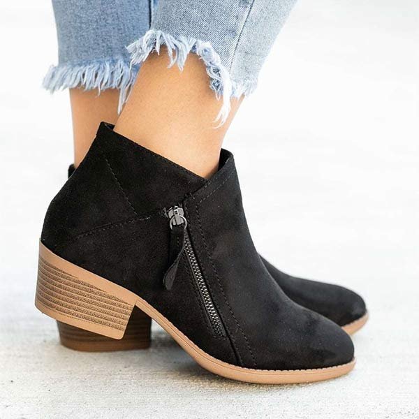 Heidi-Mode | Stiefeletten Damen – Leichtgewichtige Bequeme Blockabsatz - Image 2