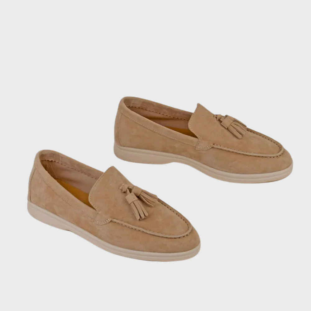 Heidi-Mode | Wildleder Slipper Quasten Slip On Mokassin Zehen Leger & Smart Kleid Schuh - Image 3