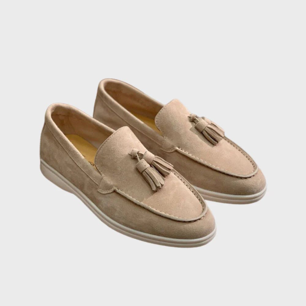 Heidi-Mode | Wildleder Slipper Quasten Slip On Mokassin Zehen Leger & Smart Kleid Schuh - Image 4
