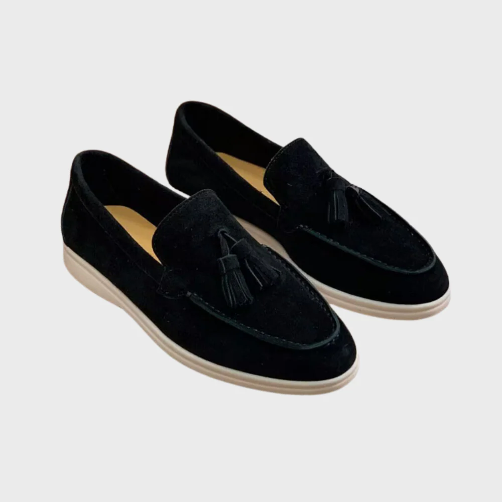 Heidi-Mode | Wildleder Slipper Quasten Slip On Mokassin Zehen Leger & Smart Kleid Schuh - Image 7